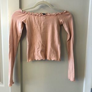 Forever 21 womans off the shoulder crop top